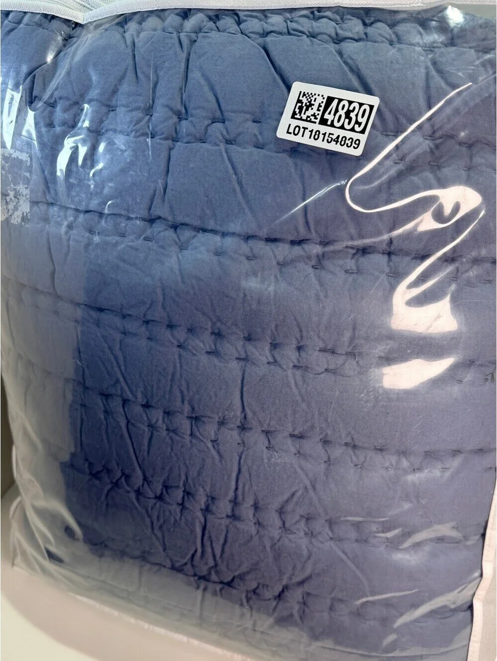 The Company Store Legends Hotel Washed Linen Quilt King Blue Stone